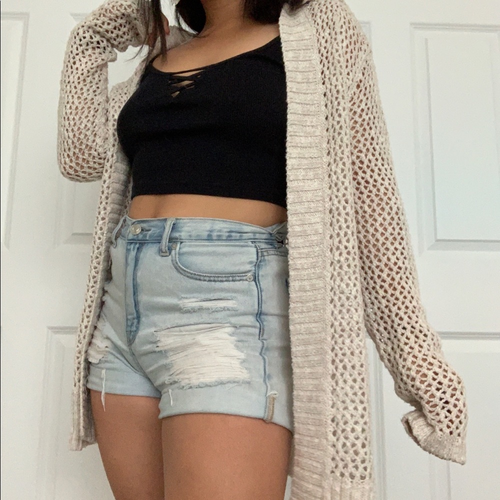 Hollister Long Knit Cardigan with Hood